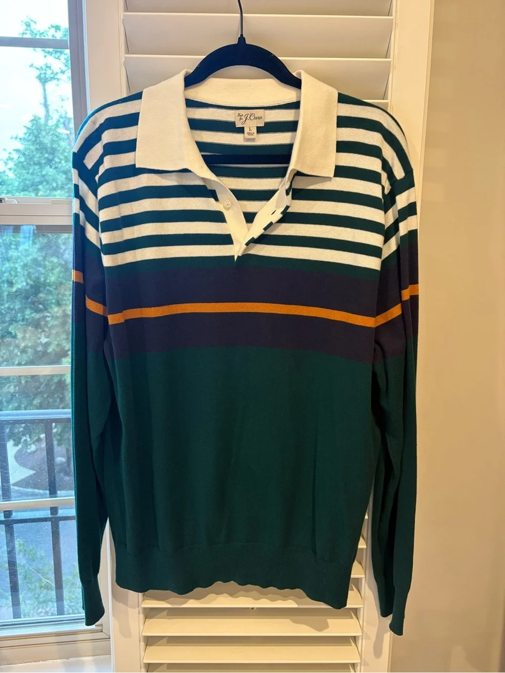 J. Crew Heritage Men’s Size Large Polo Striped Sweater